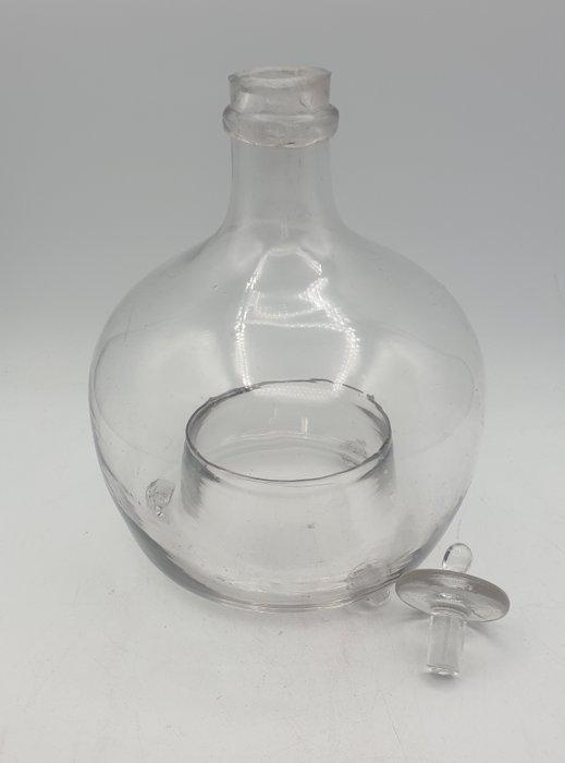 Fles - Verre gesuft in de mond - Gobe-mouches of wespenval, Antiek en Kunst, Curiosa en Brocante
