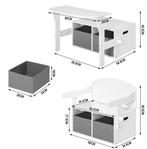 Kinderbank en Tafel 2-in-1 met Opbergruimte Zit en Speelset, Verzenden, Nieuw