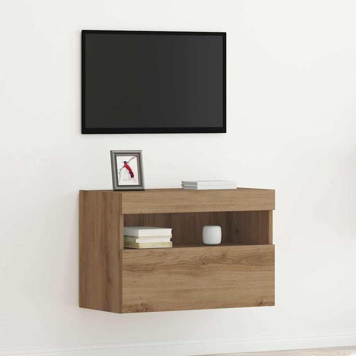 vidaXL TV Wandkast artisanaal eikenkleurig 60 x 30 x 40 cm, Huis en Inrichting, Kasten | Televisiemeubels, Nieuw, Minder dan 50 cm
