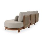 Loungeset Ambon | 3-zit | teak naturel | naturel weving | .., Verzenden, Nieuw
