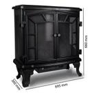 Monzana Elektrische Sfeerhaard - 2-deurs - met - open - h..., Huis en Inrichting, Kachels, Verzenden, Nieuw