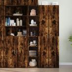 vidaXL buffetkast 30x41x185 cm bewerkt hout gerookt, Huis en Inrichting, Kasten | Buffetkasten, Minder dan 50 cm, Verzenden, Nieuw