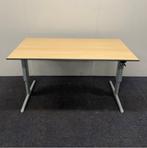 Tweedehands lensvelt slinger bureau 160x80 cm, Trespa licht, Ophalen of Verzenden, In hoogte verstelbaar, Gebruikt, Bureau