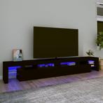 vidaXL Tv-meubel met LED-verlichting 260x36,5x40 cm zwart, Verzenden, Nieuw, 50 tot 100 cm, Minder dan 100 cm