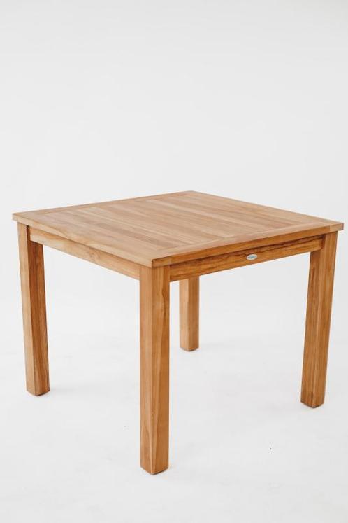 Teak Tuintafel Vierkant | 100x100x75, Huis en Inrichting, Tafels | Eettafels, Nieuw, 100 tot 150 cm, tot twee personen, Verzenden
