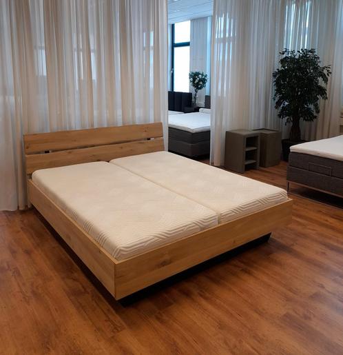 Ledikant massief eiken | 180x200 | incl. Tempur matrassen, Huis en Inrichting, Slaapkamer | Bedden, 180 cm, 200 cm, Overige kleuren