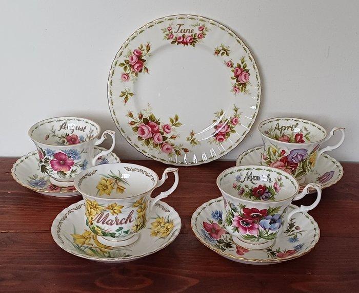 Royal Albert - Kop en schotel (5) - Keramiek, Antiek en Kunst, Antiek | Meubels | Tafels