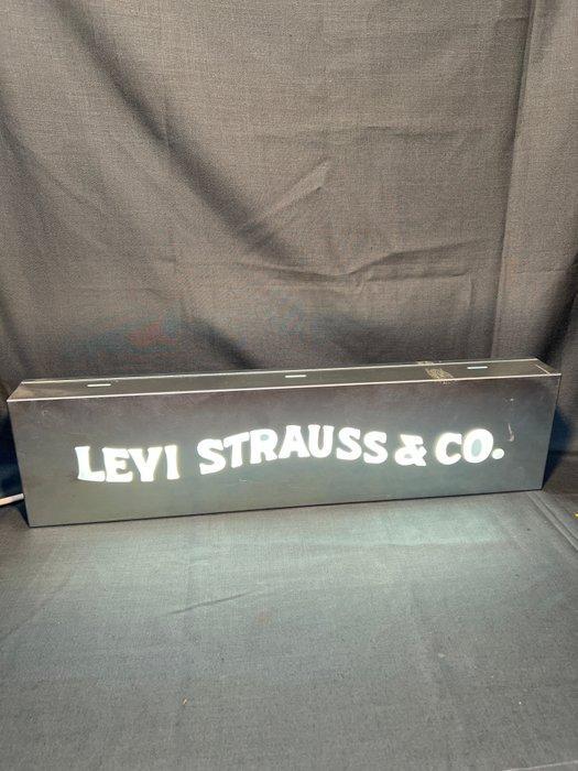 Levi Strauss & Co - Lichtbak - Metaal, Antiek en Kunst, Antiek | Wandborden en Tegels