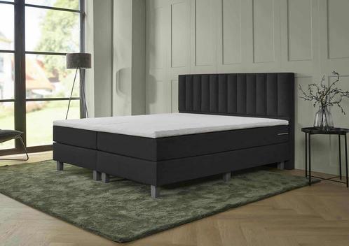 ACTIE! Boxspring Corsica 160 200 Zwart, Huis en Inrichting, Slaapkamer | Boxsprings, 160 cm, 200 cm, Zwart, Tweepersoons, Nieuw