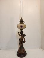 Auguste Moreau (1834 – 1917) - Olielamp - Spelter, Crystal,