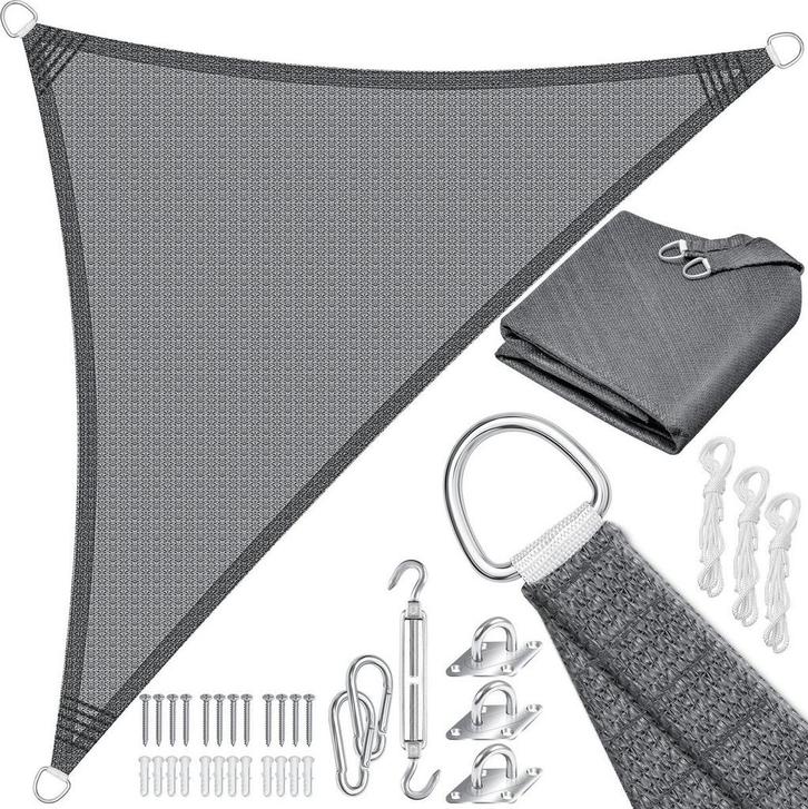 KESSER® Schaduwdoek 2,5x2,5x3,5m - Zonnezeil - Waterafstoten, Tuin en Terras, Tuinmeubel-accessoires, Nieuw, Verzenden