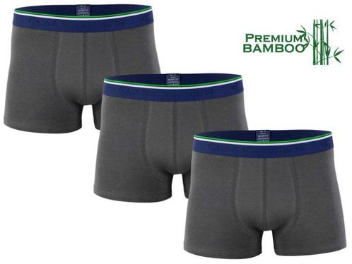 3 stuks Heren boxershorts  - Bamboe - Ondergoed - Antraciet, Kleding | Heren, Ondergoed, Verzenden