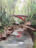 Toko ( Japanse Kunstenaar ) - Boslandschap met een Beekje en