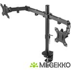 Deltaco GAM-040 32  Dual Monitor Arm, Computers en Software, Verzenden, Nieuw, Deltaco