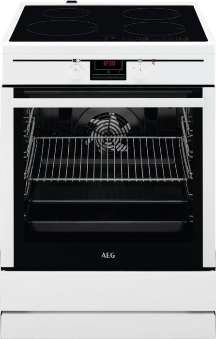 AEG CCB6441BBW keramisch fornuis - wit, Witgoed en Apparatuur, Fornuizen, 60 cm of meer, Vrijstaand, 4 kookzones, Energieklasse A of zuiniger