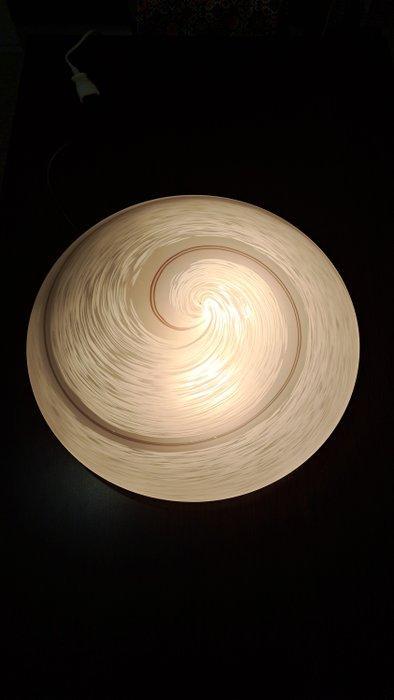 Plafondlamp - Glas, Metaal - Grande plafondlamp, Antiek en Kunst, Antiek | Lampen