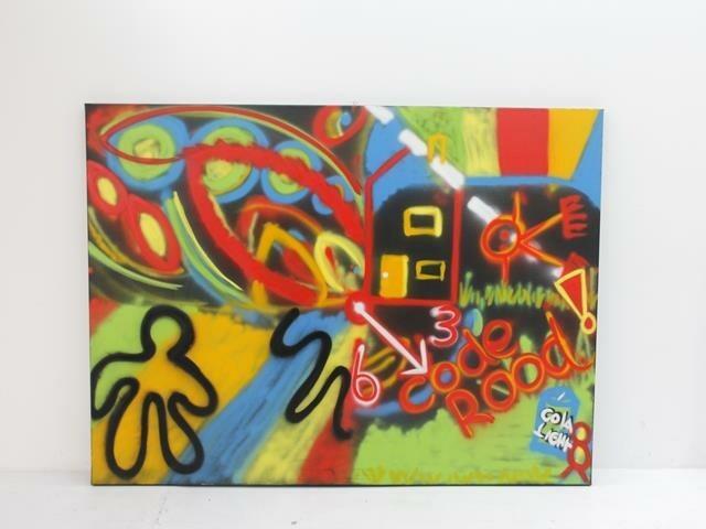 Schilderij op canvas - 150x200x5cm (hxbxd) - graffiti stijl, Zakelijke goederen, Kantoor en Winkelinrichting | Kantoormeubilair en Inrichting