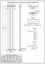 Wiesbaden Millennium-Dubbel sierradiator 200x30 wit, Ophalen of Verzenden, Nieuw
