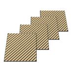 Akoestisch wandpaneel Vang 4-delig set 1,44 m² diagonaal eik, Huis en Inrichting, Woonaccessoires | Wanddecoraties, Verzenden