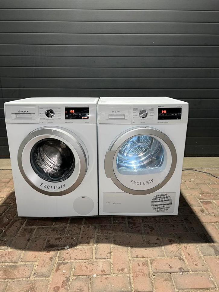 Prachtige Bosch 8KG Wasmachine Bosch 8KG Warmtepompdroger!, Witgoed en Apparatuur, Wasmachines, 85 tot 90 cm, 1200 tot 1600 toeren