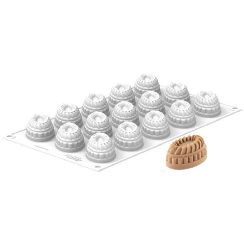 Silikomart Siliconen Bakvorm Pleincoeur Ovaal (15) 53x36mm, Hobby en Vrije tijd, Taarten en Cupcakes maken, Nieuw, Verzenden