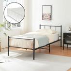 Metalen bedframe Hercules incl. matras zwart 90x200 cm, Huis en Inrichting, Verzenden, Nieuw