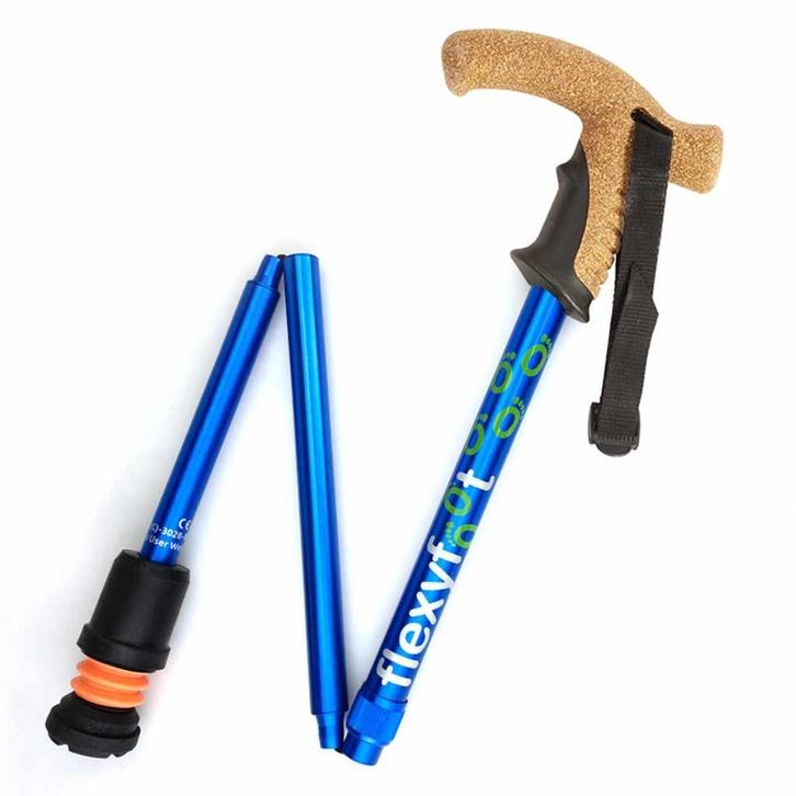 Wandelstok met kurken handvat - opvouwbaar (Wandelstokken), Diversen, Braces, Nieuw, Ophalen of Verzenden