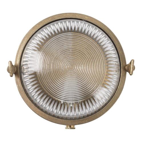 Tollo Nautische Muurlamp Messing Ø 17,5cm Buitenverlichting, Tuin en Terras, Buitenverlichting, Verzenden