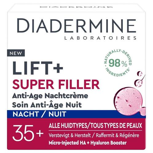 Diadermine Lift+ Super Filler Nachtcrème, Sieraden, Tassen en Uiterlijk, Uiterlijk | Gezichtsverzorging, Nieuw, Verzenden