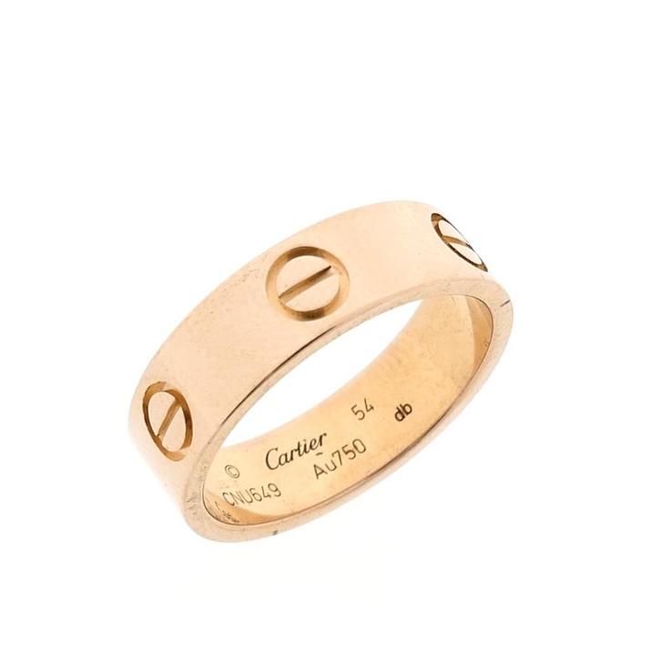 Roségouden ring; Cartier, Sieraden, Tassen en Uiterlijk, Ringen, Dame, Overige kleuren, 17 tot 18, Gebruikt, Goud, Ophalen of Verzenden