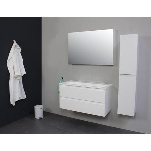 Badkamermeubel BWS Pepper Acryl Wastafel Incl Spiegel Zonder, Doe-het-zelf en Verbouw, Sanitair, Bad, Nieuw, Ophalen of Verzenden