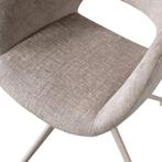 WOOOD Eliva Eetkamerstoel - Velvet Stof - Zand/Beige - Set, Verzenden, Nieuw