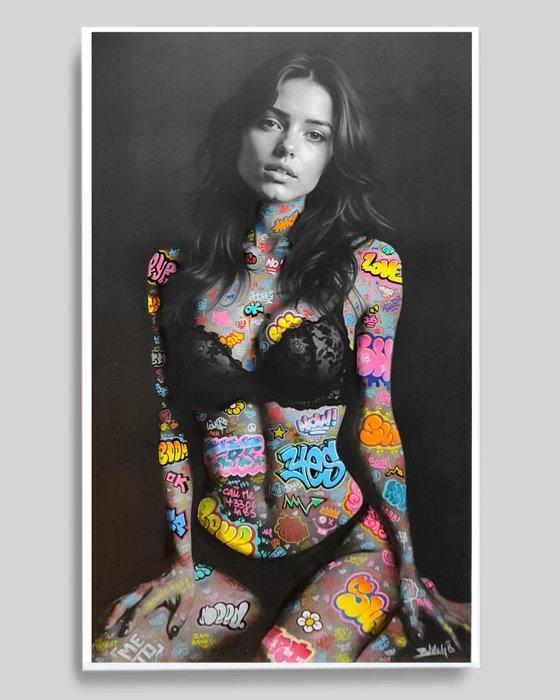 Maxime Blachere - So Sexy Girl Noir et Blanc, Antiek en Kunst, Kunst | Designobjecten