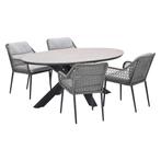 Garden Impressions Pemba tuinset 5-delig - Tulli tuintafel, Verzenden, Nieuw