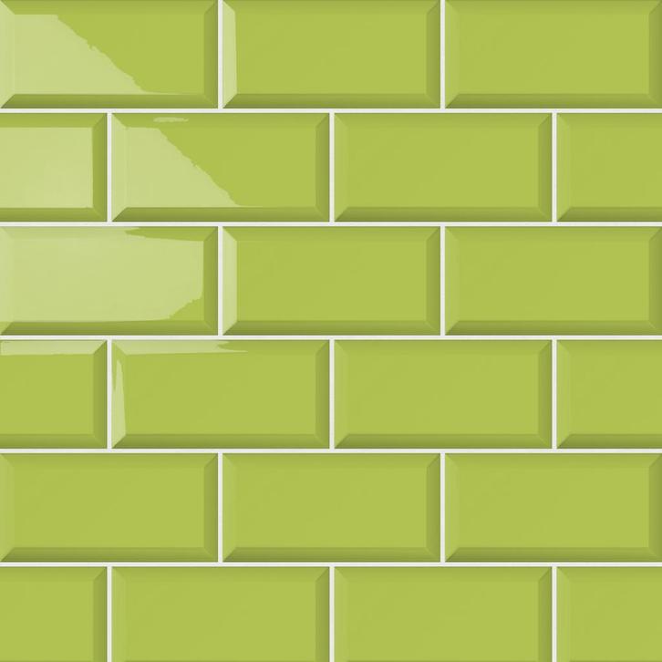 Wandtegel metrotegel 10x20 groen pistache glans wandtegel, Doe-het-zelf en Verbouw, Tegels, Wandtegels, Nieuw, 10 m² of meer, Keramiek