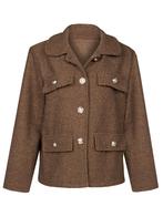 Jasje Bouclé Bruin, damesjas, Kleding | Dames, Verzenden, Nieuw