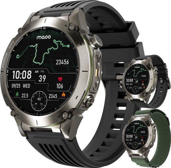 2dekans | Maoo FORGE - GPS Smartwatch Heren - 1.43 AMOLED, Sport en Fitness, Hartslagmeters, Zo goed als nieuw, Ophalen of Verzenden