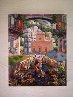 Ernesto Rispoli (XX-XXI) - Borgo di Positano (Mercatino), Antiek en Kunst