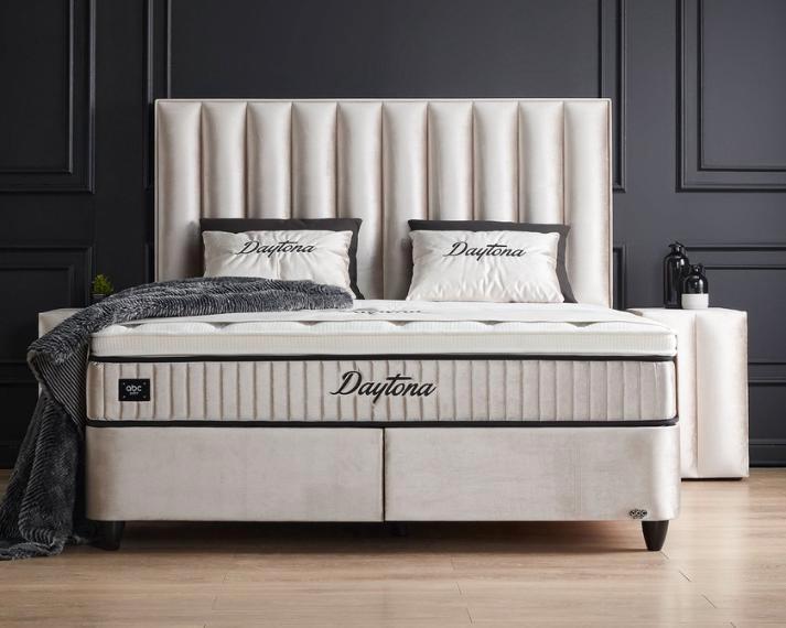 Opberg Boxspring Daytona Beige - 140x200 cm, Huis en Inrichting, Slaapkamer | Boxsprings, Beige, Nieuw, Verzenden