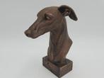 Bust of a greyhound dog statue - home decor dog lover handpa, Verzamelen, Verzenden, Nieuw