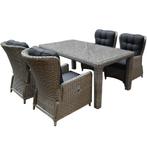 Marina Bergamo dining tuinset 180x100xH76 cm 5-delig grijs, Tuin en Terras, Tuinsets en Loungesets, Ophalen of Verzenden, Nieuw