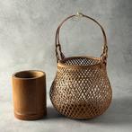 Vaas - Bamboe - Japan - Ikebana handgemaakt bamboe mand