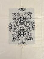 Borduurwerk - 300 cm - 210 cm - Kraam lino / zingen met de, Antiek en Kunst