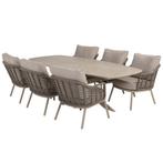 Puglia Nevada low dining tuinset 250x105xH69 cm 7 delig, Ophalen of Verzenden, Nieuw