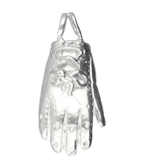 Zilveren Kaats handschoen ketting hanger, Sieraden, Tassen en Uiterlijk, Kettinghangers, Verzenden