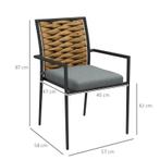 TRUUSK Tuinstoelen, Buitenstoelen, Terrasstoelen, Weerbesten, Verzenden, Nieuw
