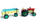 Zetor  - Blikken speelgoed Zetor tractor and trailer -, Antiek en Kunst, Antiek | Speelgoed