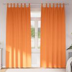 vidaXL Zwart-out Gordijnen met Ringen 2 pcs Feloranje 260 x, Verzenden, Nieuw