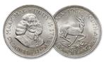 Bijzondere zilveren Jan van Riebeeck - Zuid Afrika munt, Postzegels en Munten, Munten | Nederland, Verzenden