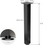 Tafelpoten - Metaal - Set van 4 - 72 cm - Donkergrijs - ML-D, Verzenden, Nieuw